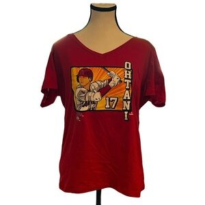 New Era Angels Red Ohtani #17 Graphic Tee